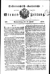 Wiener Zeitung 18140616 Seite: 1