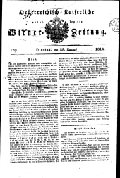 Wiener Zeitung 18140628 Seite: 1