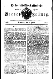 Wiener Zeitung 18140705 Seite: 1