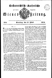 Wiener Zeitung 18140723 Seite: 1