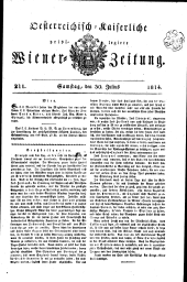 Wiener Zeitung 18140730 Seite: 1