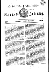 Wiener Zeitung 18140924 Seite: 1