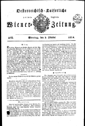 Wiener Zeitung 18141003 Seite: 1