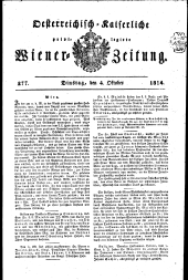 Wiener Zeitung 18141004 Seite: 1