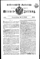 Wiener Zeitung 18141006 Seite: 1