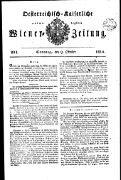 Wiener Zeitung 18141009 Seite: 1