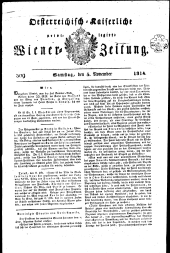 Wiener Zeitung 18141105 Seite: 1