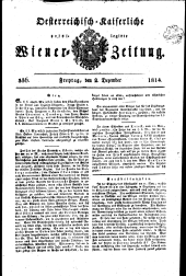 Wiener Zeitung 18141202 Seite: 1