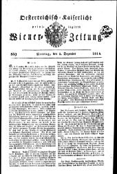 Wiener Zeitung 18141205 Seite: 1