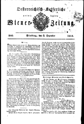 Wiener Zeitung 18141206 Seite: 1