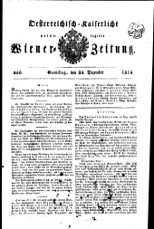 Wiener Zeitung 18141224 Seite: 1
