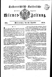 Wiener Zeitung 18141228 Seite: 1