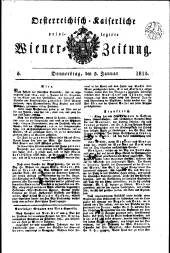 Wiener Zeitung 18150105 Seite: 1