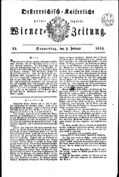 Wiener Zeitung 18150202 Seite: 1