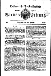 Wiener Zeitung 18150228 Seite: 1