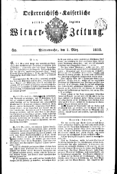 Wiener Zeitung 18150301 Seite: 1