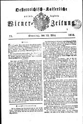 Wiener Zeitung 18150312 Seite: 1