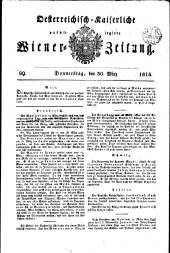 Wiener Zeitung 18150330 Seite: 1