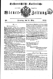 Wiener Zeitung 18150331 Seite: 1