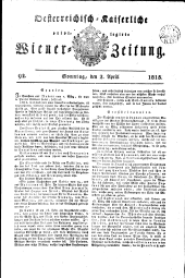 Wiener Zeitung 18150402 Seite: 1