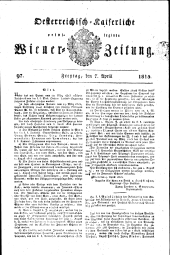 Wiener Zeitung 18150407 Seite: 1