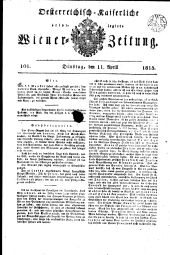 Wiener Zeitung 18150411 Seite: 1