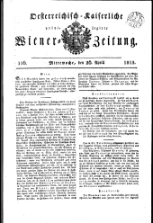 Wiener Zeitung 18150426 Seite: 1
