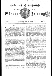 Wiener Zeitung 18150505 Seite: 1