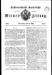 Wiener Zeitung 18150509 Seite: 1