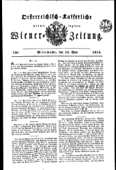 Wiener Zeitung 18150510 Seite: 1