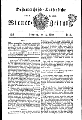 Wiener Zeitung 18150512 Seite: 1
