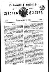 Wiener Zeitung 18150516 Seite: 1