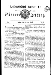 Wiener Zeitung 18150529 Seite: 1