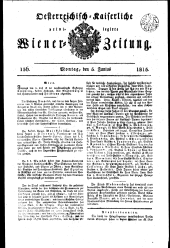 Wiener Zeitung 18150605 Seite: 1