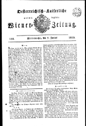 Wiener Zeitung 18150607 Seite: 1