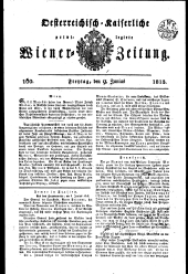 Wiener Zeitung 18150609 Seite: 1