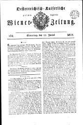 Wiener Zeitung 18150611 Seite: 1