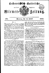 Wiener Zeitung 18150612 Seite: 1