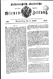 Wiener Zeitung 18150615 Seite: 1