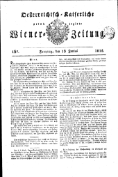 Wiener Zeitung 18150616 Seite: 1