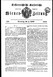 Wiener Zeitung 18150709 Seite: 1