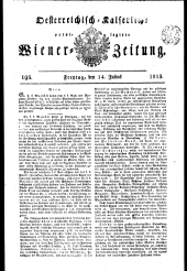 Wiener Zeitung 18150714 Seite: 1