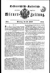 Wiener Zeitung 18150724 Seite: 1