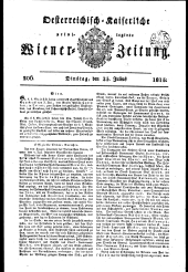 Wiener Zeitung 18150725 Seite: 1