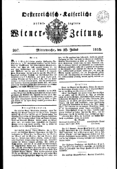 Wiener Zeitung 18150726 Seite: 1
