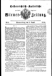 Wiener Zeitung 18150803 Seite: 1