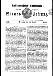 Wiener Zeitung 18150814 Seite: 1