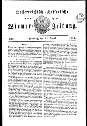 Wiener Zeitung 18150821 Seite: 1