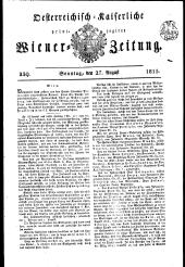 Wiener Zeitung 18150827 Seite: 1