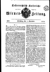 Wiener Zeitung 18150901 Seite: 1